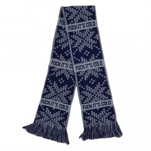 ITS COLD NAVY AND GREY SCARF