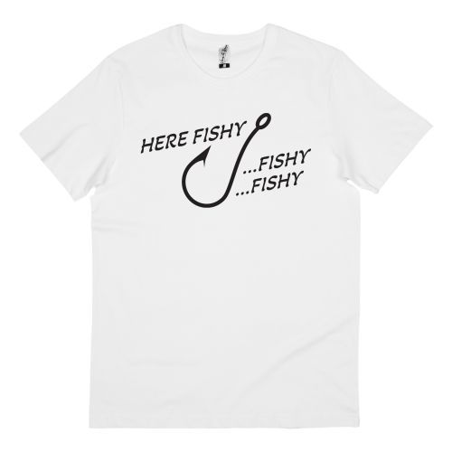 HERE FISHY WHITE TEE