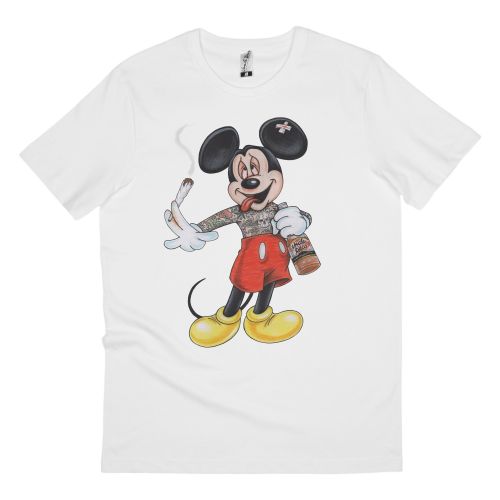 STONED MOUSE WHITE TEE
