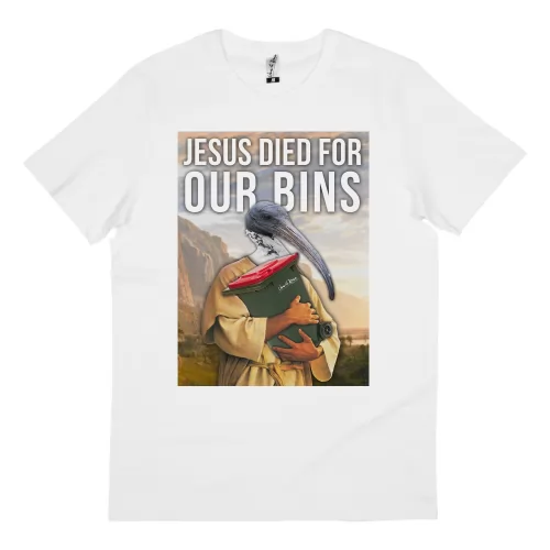 BIRD JESUS WHITE TEE