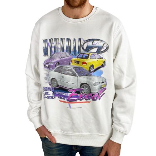 VINTAGE EXCEL WHITE CREW