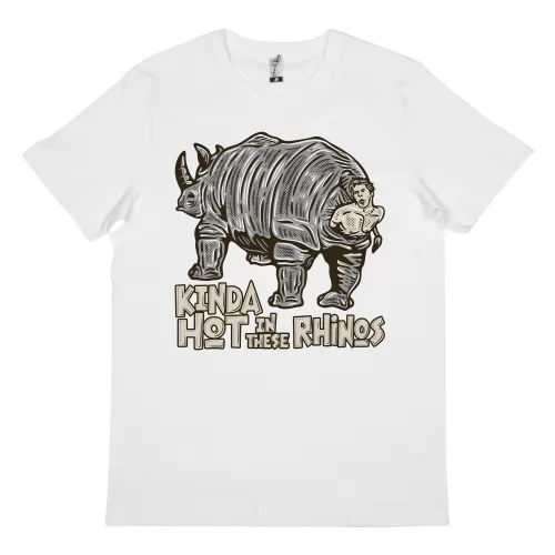 HOT IN THESE RHINOS WHITE TEE