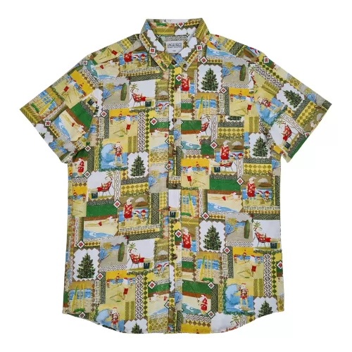 BEACH SANTA LINEN BUTTON UP SHIRT