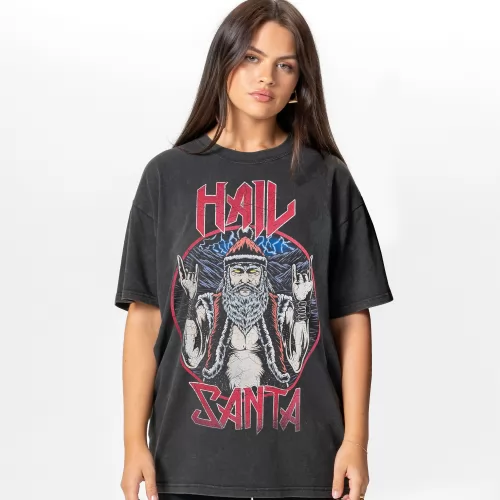 VINTAGE HAIL SANTA T-SHIRT