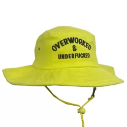 OVERWORKED HI VIS WIDE BRIM HAT