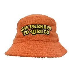 SAY PERHAPS ORANGE TERRY TOWEL BUCKET HAT