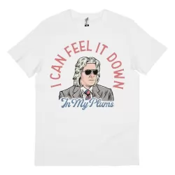 FEEL IT IN MY PLUMS WHITE TEE