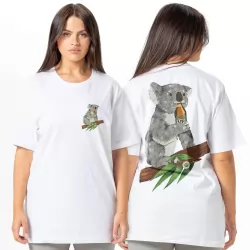 KOALA BEER FRONT AND BACK WHITE TEE