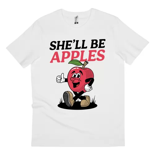 SHE'LL BE APPLES WHITE TEE