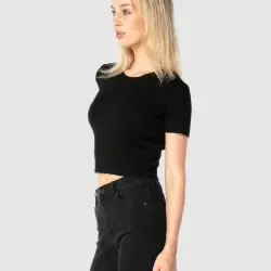 PREMIUM BLACK KNIT TEE