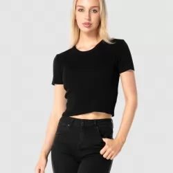 PREMIUM BLACK KNIT TEE
