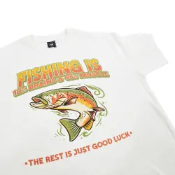 FISHING IS 10% BRAINS VINTAGE T-SHIRT