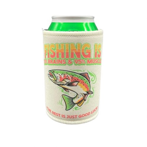 TROUT FISHING IS 10% BRAINS STUBBY HOLDER