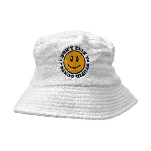 I DON'T TALK TO TERRY TOWEL BUCKET HAT