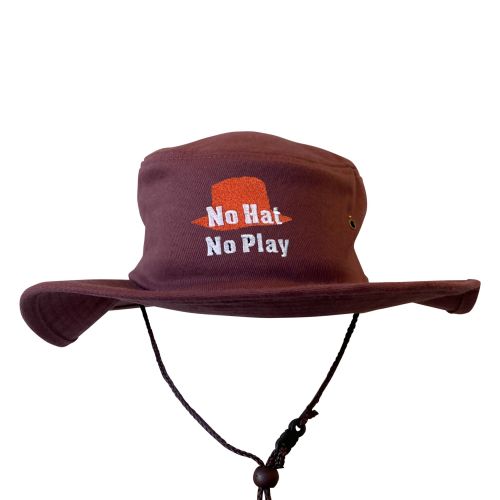 NO HAT NO PLAY MAROON WIDE BRIM