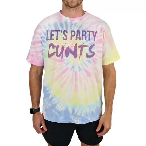 LETS PARTY TIE DYE T-SHIRT