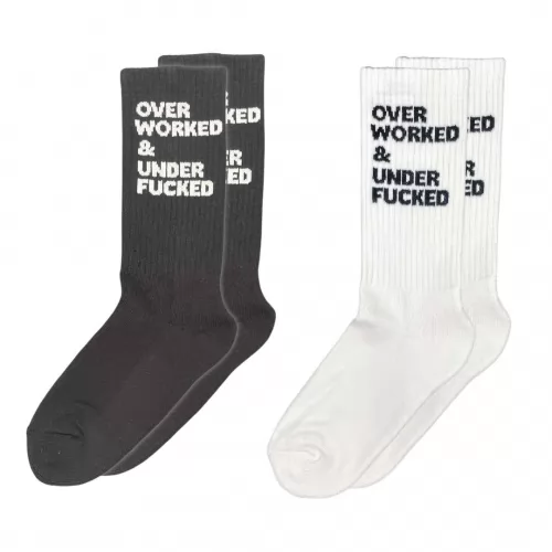 2 PACK OF OVERWORKED SOCKS