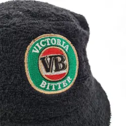 BLACK RETRO VB LOGO TERRY TOWEL BUCKET HAT