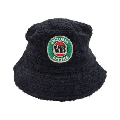 BLACK RETRO VB LOGO TERRY TOWEL BUCKET HAT
