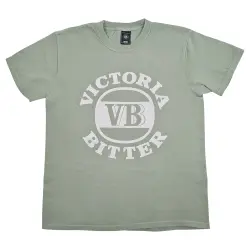 VINTAGE SAGE VB TEE WITH WHITE LOGO