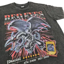 VINTAGE RED EYES BLACK DRAGON T-SHIRT