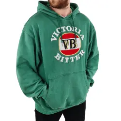 GREEN VINTAGE WASHED VB HOODIE