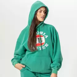 GREEN VINTAGE WASHED VB HOODIE