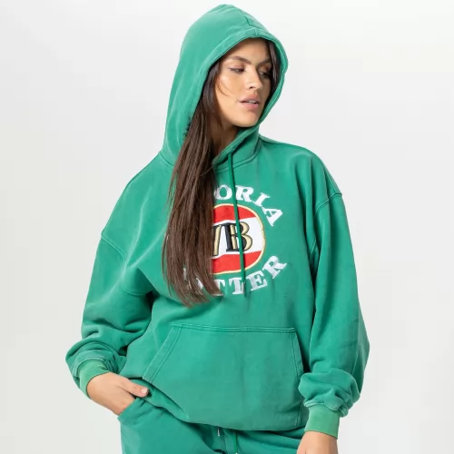 GREEN VINTAGE WASHED VB HOODIE