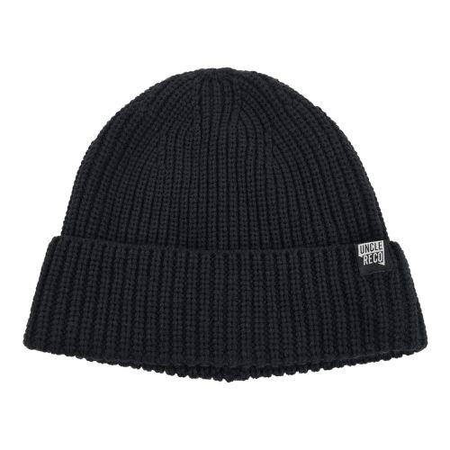 UNCLE RECO BLACK STAPLE BEANIE