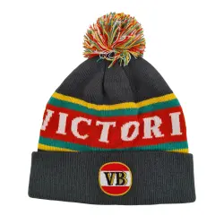 90S CHARCOAL VB BEANIE WITH POM
