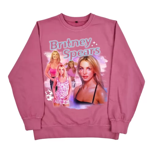 PINK VINTAGE BRITNEY CREW