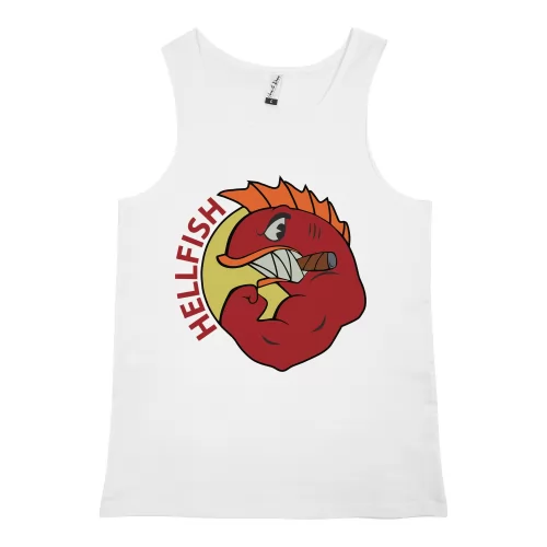 HELLFISH WHITE SINGLET