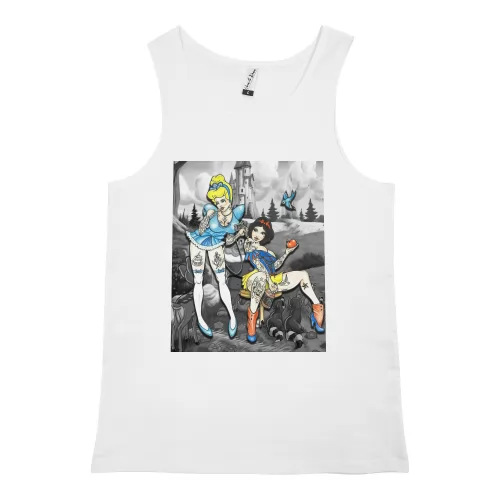 SNOW WHITE & CINDERELLA WHITE SINGLET