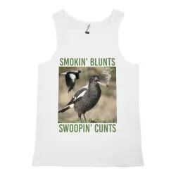 SWOOPIN WHITE SINGLET