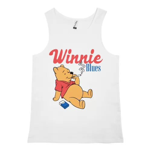 WINNIE BLUES WHITE SINGLET