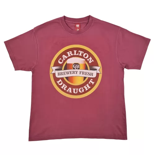 BREWERY FRESH MAROON DYED T-SHIRT