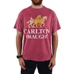 CARLTON DRAUGHT MAROON DYED T-SHIRT