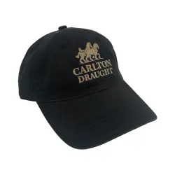 VINTAGE WASHED CARLTON DRAUGHT BLACK DAD HAT