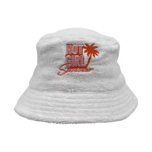 HOT GIRL SUMMER WHITE TERRY TOWEL BUCKET HAT