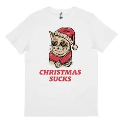 CHRISTMAS SUCKS WHITE TEE