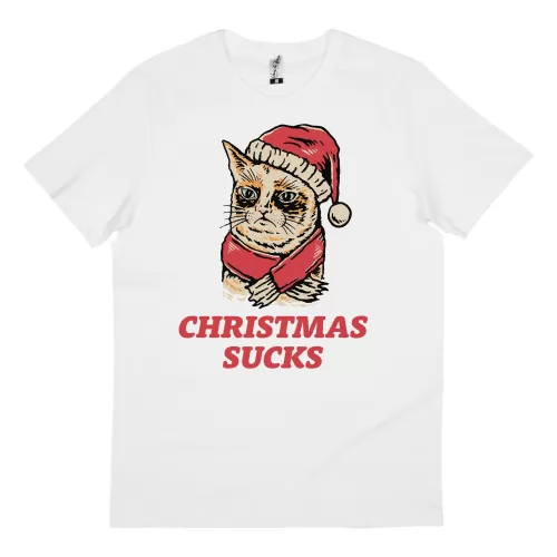 CHRISTMAS SUCKS WHITE TEE