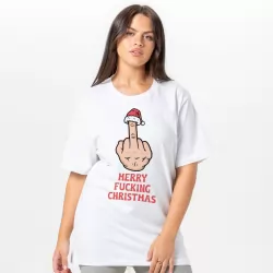 MERRY FKN CHRISTMAS WHITE TEE