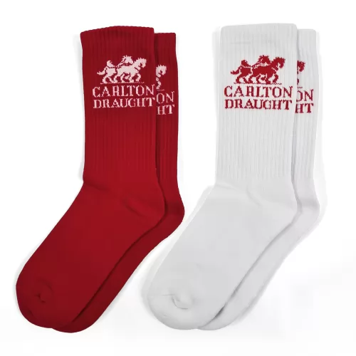 CARLTON DRAUGHT SOCKS 2-PACK