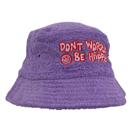 DON'T WORRY BE HAPPY TERRY TOWEL BUCKET HAT