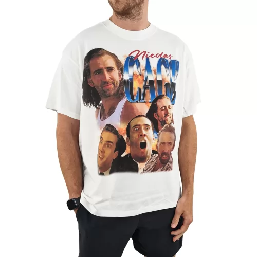 OFF WHITE NIC CAGE T-SHIRT