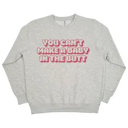 CAN'T MAKE A BABY WHITE MARLE CREW
