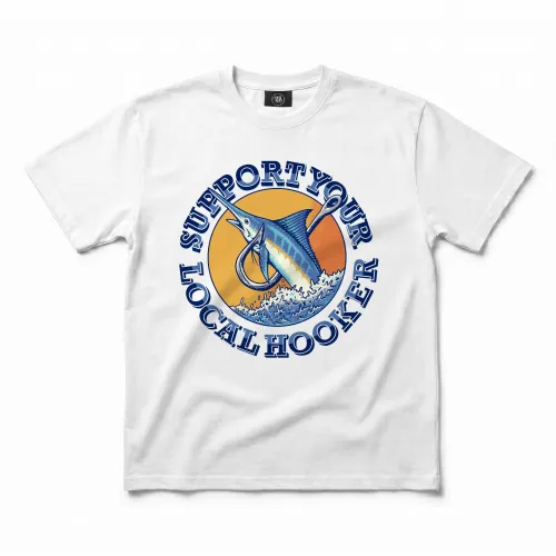 LOCAL HOOKER WHITE TEE