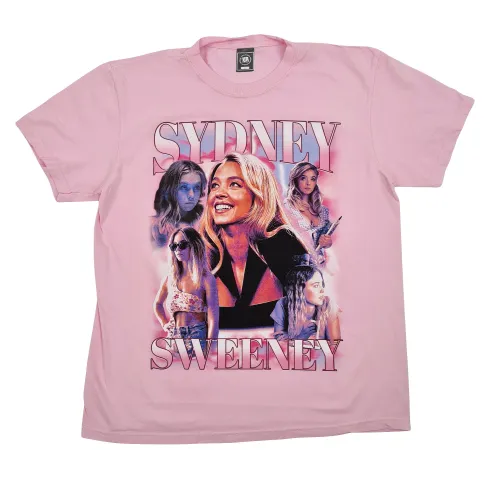 VINTAGE PINK SYDNEY SWEENEY T-SHIRT