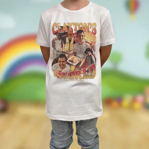 VINTAGE CLAYTON'S WORLD KIDS WHITE TEE