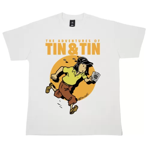 OFF WHITE ADVENTURES OF TIN & TIN T-SHIRT